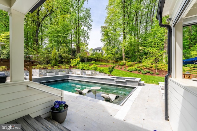 1544 Forest Villa Ln, Mclean, VA 22101 - view of swimming pool featuring a fenced backyard and a patio area