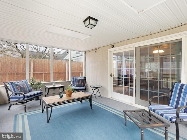 view of sunroom