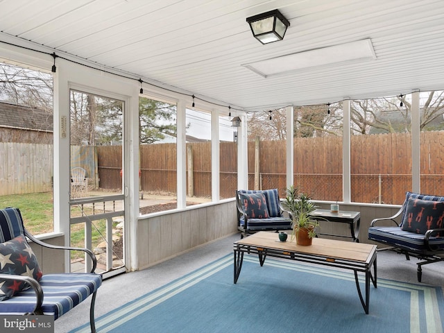 view of sunroom / solarium