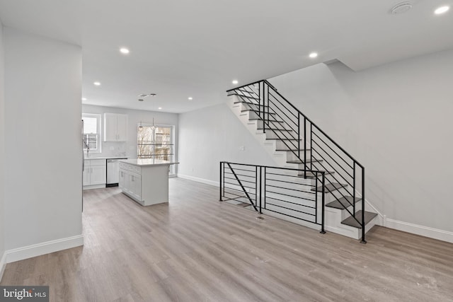 1404 S Patton St, Philadelphia, PA 19146 - interior space with baseboards, wood finished floors, and recessed lighting
