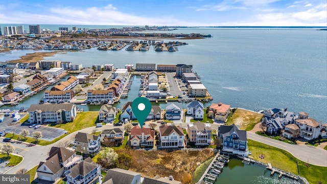 304 S Heron Gull Ct, Ocean City, MD 21842 - drone / aerial view with a water view