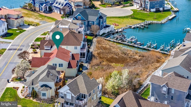 304 S Heron Gull Ct, Ocean City, MD 21842 - birds eye view of property with a water view and a residential view
