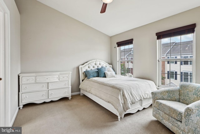 25149 Shultz Ter, Chantilly, VA 20152 - carpeted bedroom with lofted ceiling, baseboards, and ceiling fan