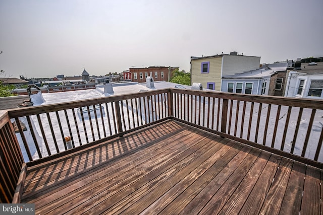 6 N Luzerne Ave, Baltimore, MD 21224 - wooden deck with a residential view
