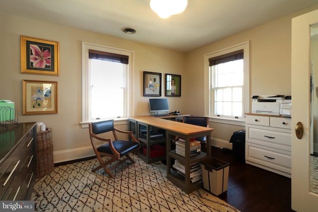 234 W Fairmount Ave, State College, PA 16801 - office area with baseboards and wood finished floors