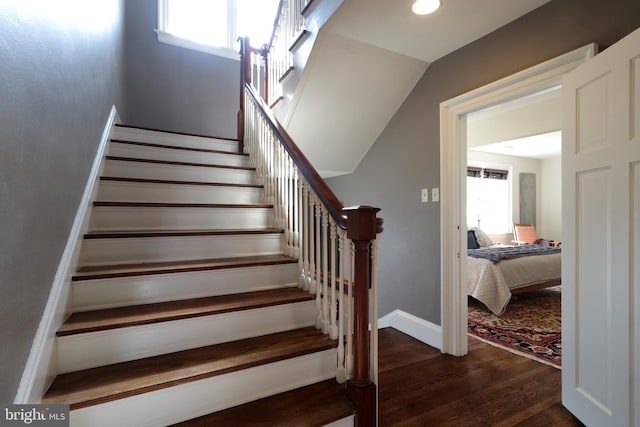 234 W Fairmount Ave, State College, PA 16801 - stairs with healthy amount of natural light and wood finished floors