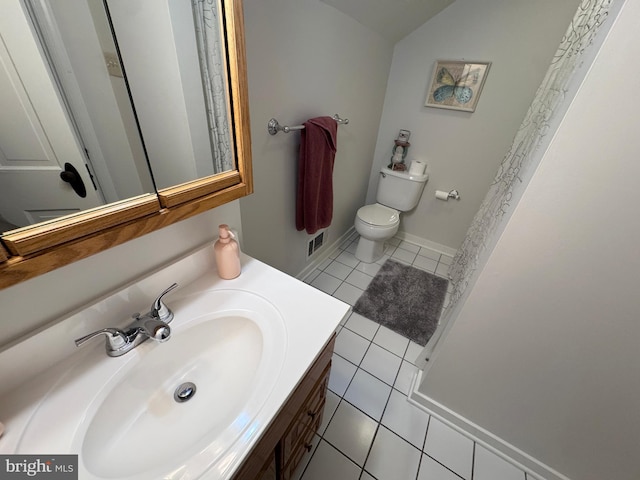 234 W Fairmount Ave, State College, PA 16801 - full bath with toilet, tile patterned floors, vanity, and baseboards