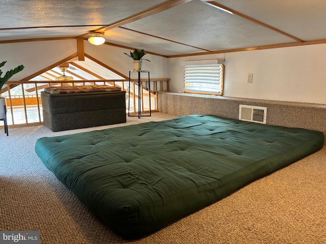 bedroom featuring carpet floors and visible vents