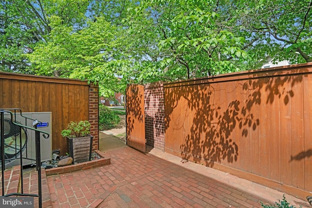 view of patio / terrace with fence