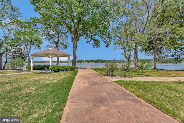11587 Wollaston Cir, Swan Point, MD 20645 - surrounding community featuring a gazebo, a yard, and a water view