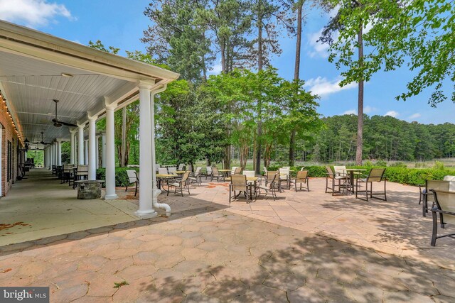 11587 Wollaston Cir, Swan Point, MD 20645 - view of patio featuring ceiling fan