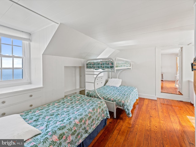 5917 Horns Point Rd, Cambridge, MD 21613 - bedroom featuring hardwood / wood-style floors and lofted ceiling