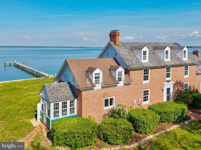 5917 Horns Point Rd, Cambridge, MD 21613 - birds eye view of property featuring a water view