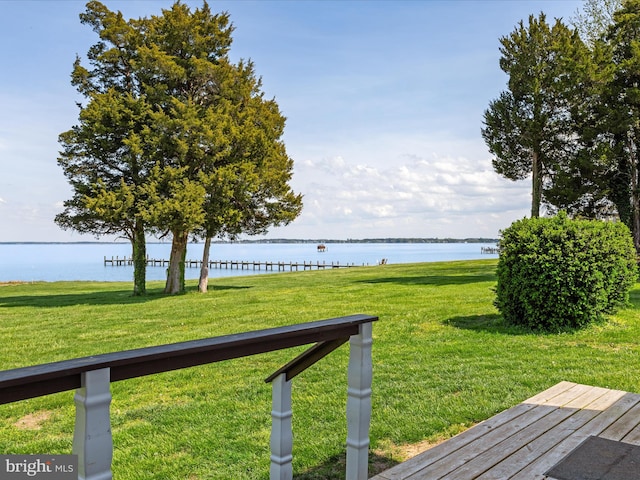 5917 Horns Point Rd, Cambridge, MD 21613 - view of yard with a water view
