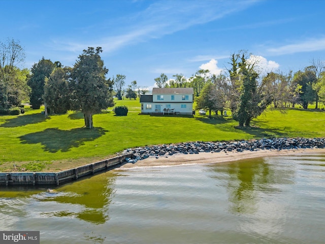5917 Horns Point Rd, Cambridge, MD 21613 - exterior space featuring a yard and a water view