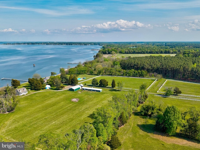 5917 Horns Point Rd, Cambridge, MD 21613 - drone / aerial view with a rural view and a water view