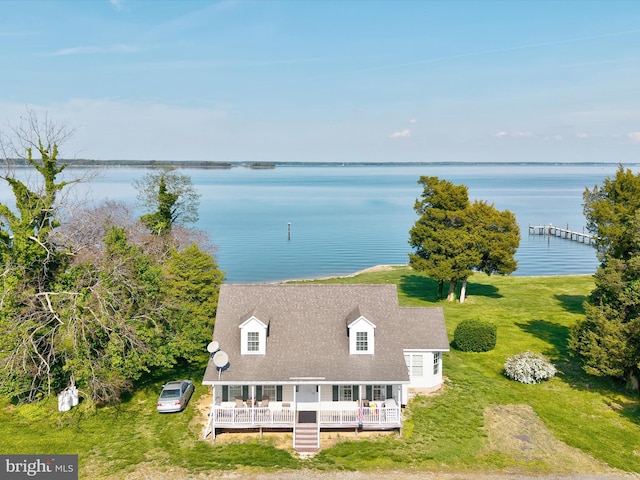 5917 Horns Point Rd, Cambridge, MD 21613 - birds eye view of property with a water view