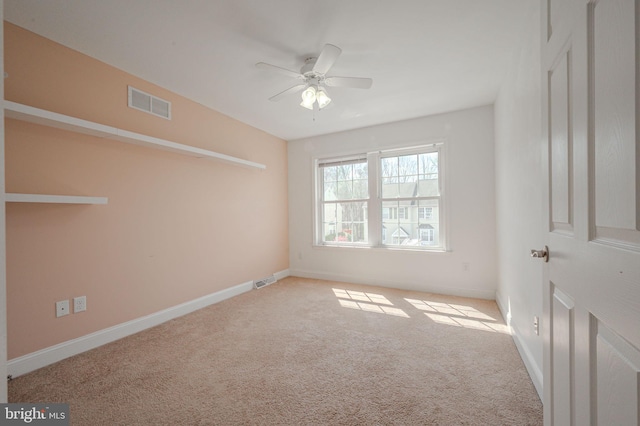 961 Rue Madora, Bear, DE 19701 - carpeted spare room featuring visible vents, baseboards, and a ceiling fan