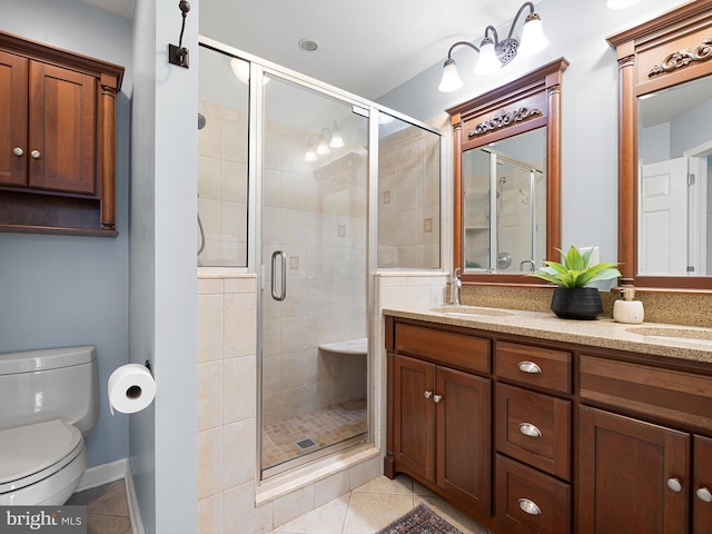 998 Glackens Ln, Wilmington, DE 19808 - full bath with toilet, double vanity, and tile patterned floors