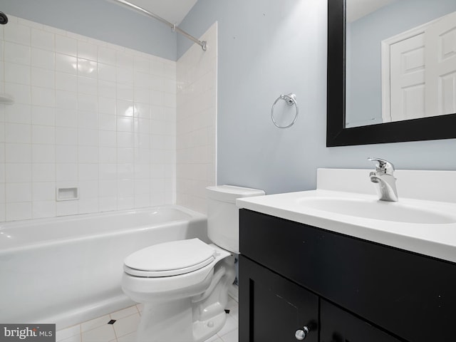 998 Glackens Ln, Wilmington, DE 19808 - full bathroom featuring vanity, toilet, bathing tub / shower combination, and tile patterned floors