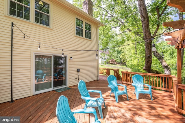 view of wooden deck