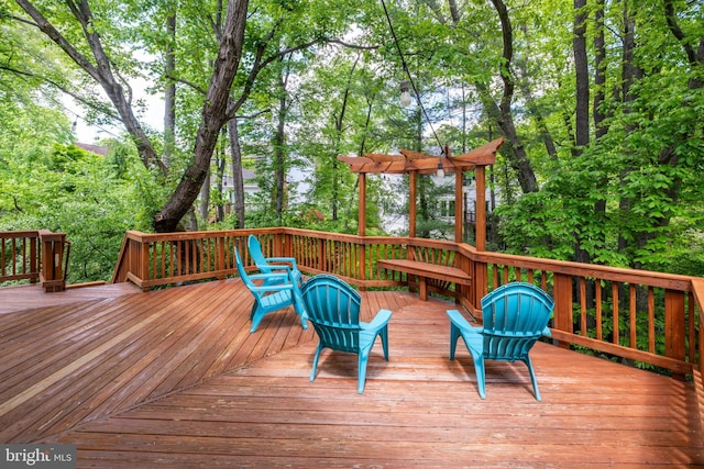 view of wooden terrace