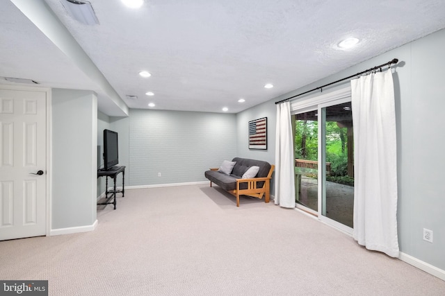 10702 Dundas Oak Ct, Burke, VA 22015 - sitting room with carpet flooring, baseboards, and recessed lighting