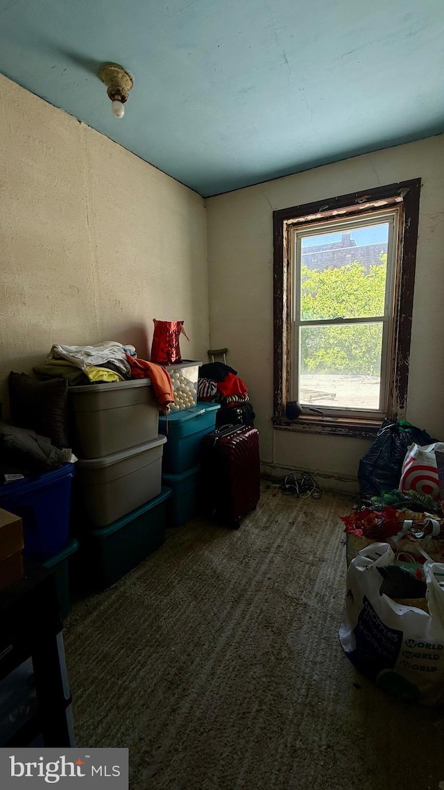 view of storage area