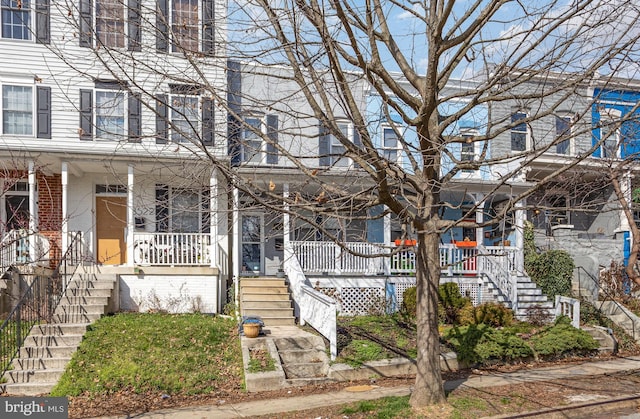 3524 Hickory Ave, Baltimore, MD 21211 - view of property with covered porch and stairs