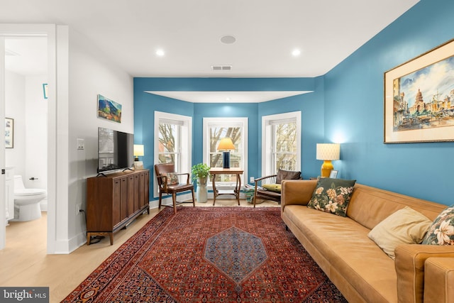 632 Rock Creek Church Rd NW Unit 2, Washington, DC 20010 - living room with light wood-style flooring and recessed lighting