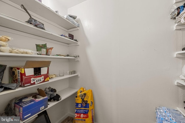 view of storage area