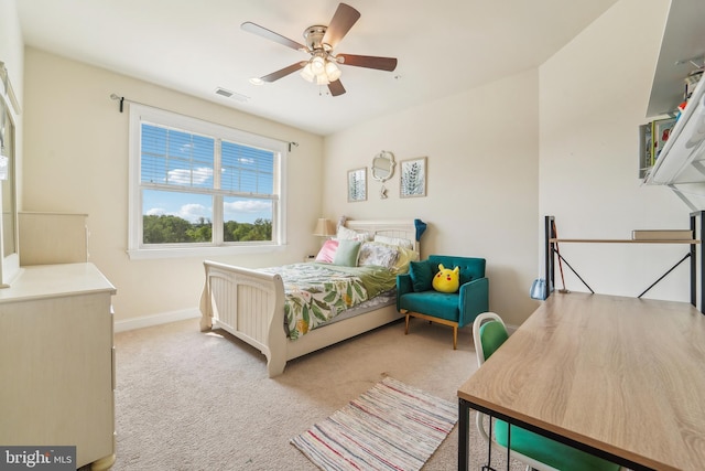 2042 Drovers Ln, Cooksville, MD 21723 - carpeted bedroom featuring baseboards and a ceiling fan