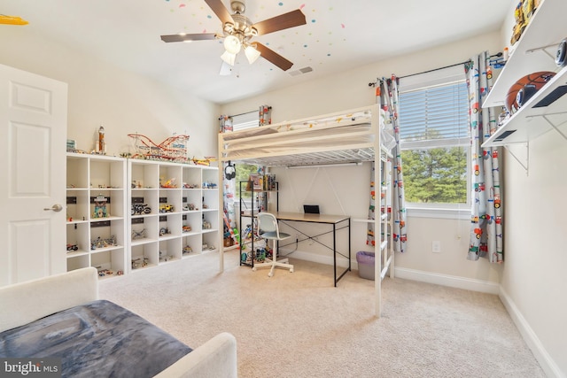 2042 Drovers Ln, Cooksville, MD 21723 - carpeted bedroom with baseboards and a ceiling fan