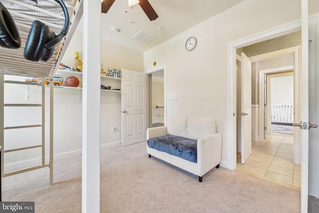 2042 Drovers Ln, Cooksville, MD 21723 - carpeted bedroom featuring baseboards and a ceiling fan