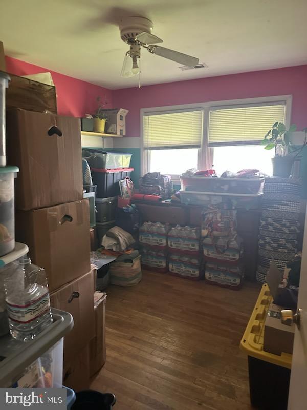 9011 Spring Acres Rd, Clinton, MD 20735 - interior space with hardwood / wood-style floors and ceiling fan