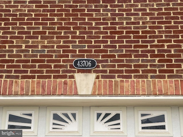 exterior details with brick siding
