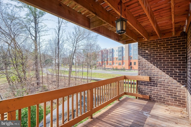 view of wooden deck