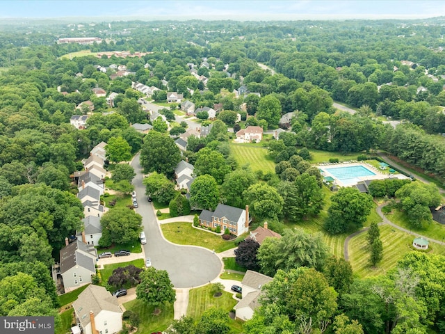 21 Griswold Ct, Sterling, VA 20165 - aerial perspective of suburban area featuring a pool area