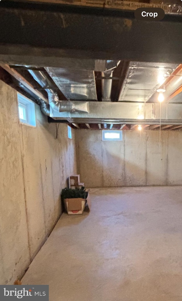 below grade area with a wealth of natural light