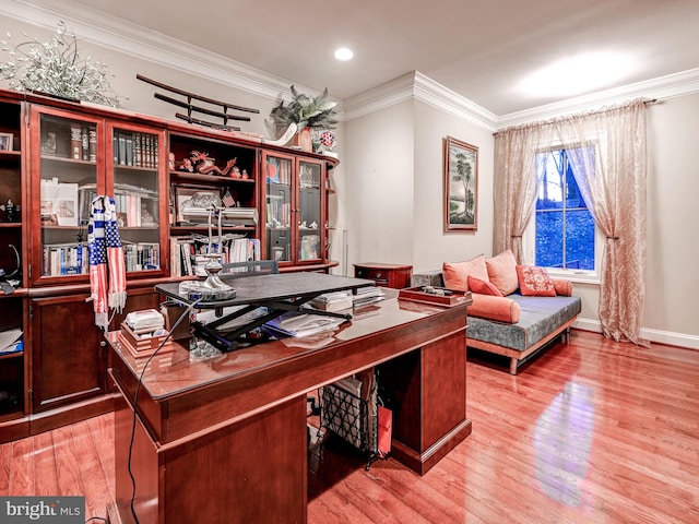 6 Paladia Way, Pikesville, MD 21208 - office featuring baseboards, ornamental molding, and light wood finished floors