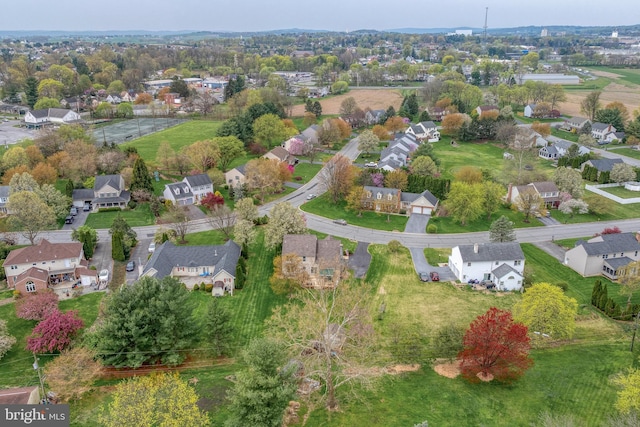 bird's eye view featuring a residential view