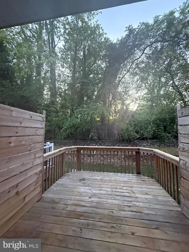 wooden deck with fence