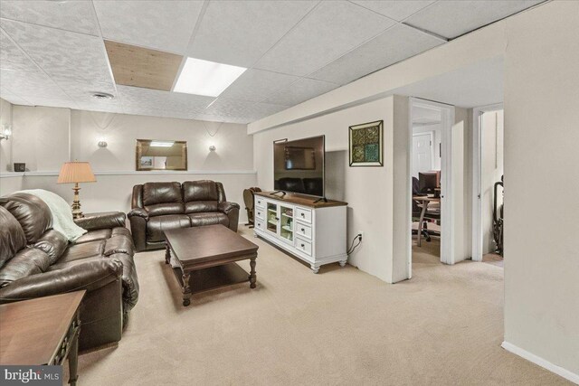 25112 Applecross Ter, Damascus, MD 20872 - living room with a paneled ceiling and light carpet