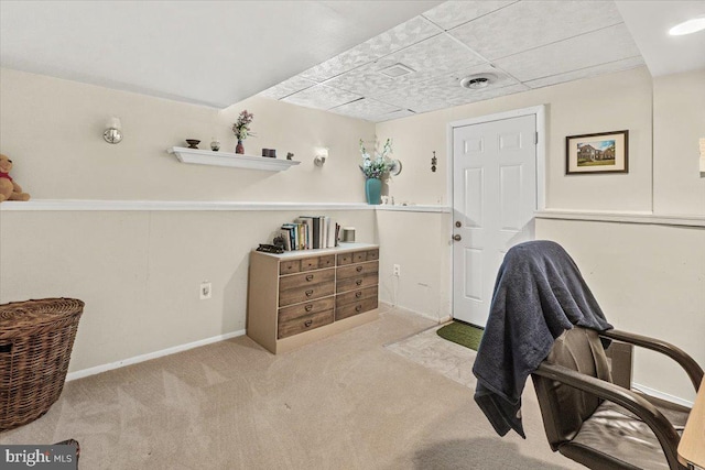 25112 Applecross Ter, Damascus, MD 20872 - carpeted home office with baseboards and a drop ceiling
