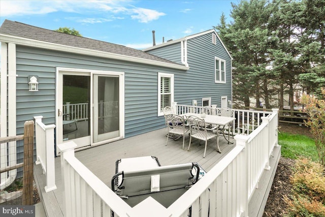 25112 Applecross Ter, Damascus, MD 20872 - wooden deck featuring outdoor dining area
