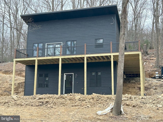 Meadow View Dr, Lost City, WV 26810 - rear view of house with a deck