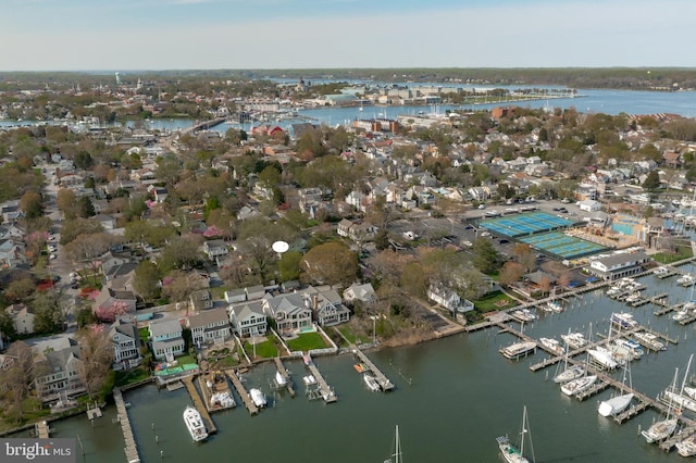 604 6th St, Annapolis, MD 21403 - drone / aerial view featuring a water view