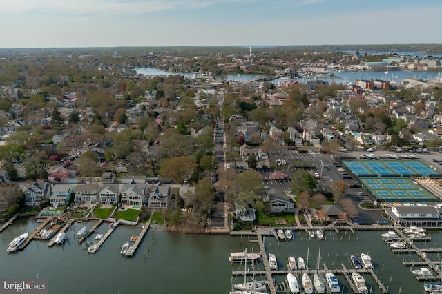 604 6th St, Annapolis, MD 21403 - drone / aerial view with a water view