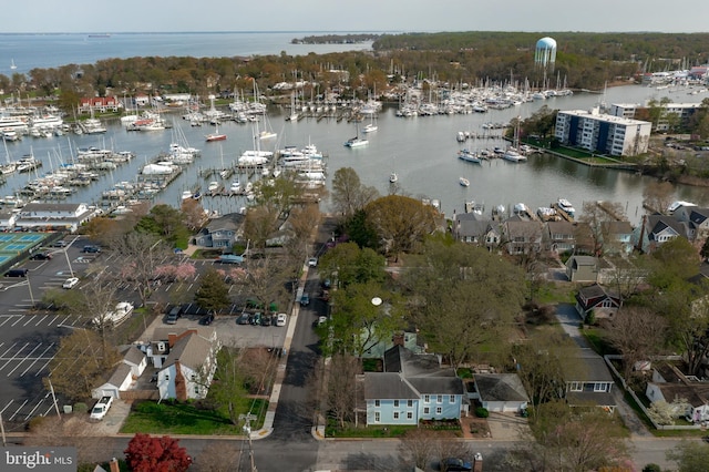 604 6th St, Annapolis, MD 21403 - birds eye view of property featuring a water view