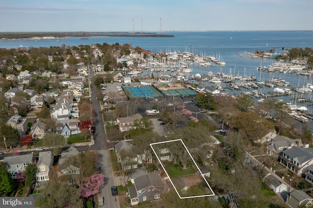 604 6th St, Annapolis, MD 21403 - birds eye view of property with a water view